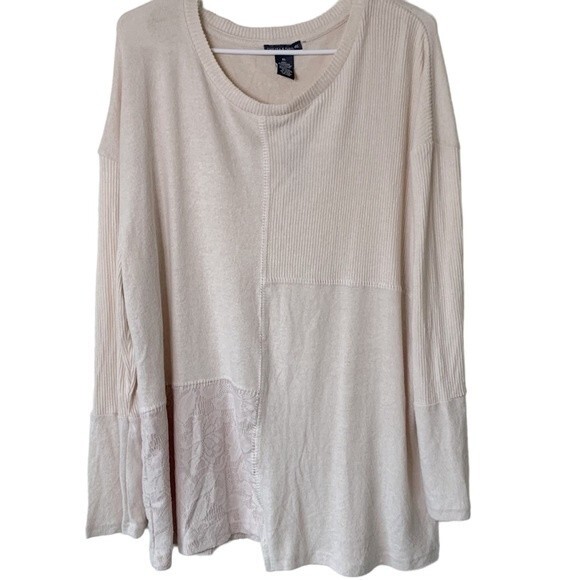 NWT Chelsea & Theodore Light Pink Soft Long Sleeve Blouse Size XL Women - Picture 4 of 12